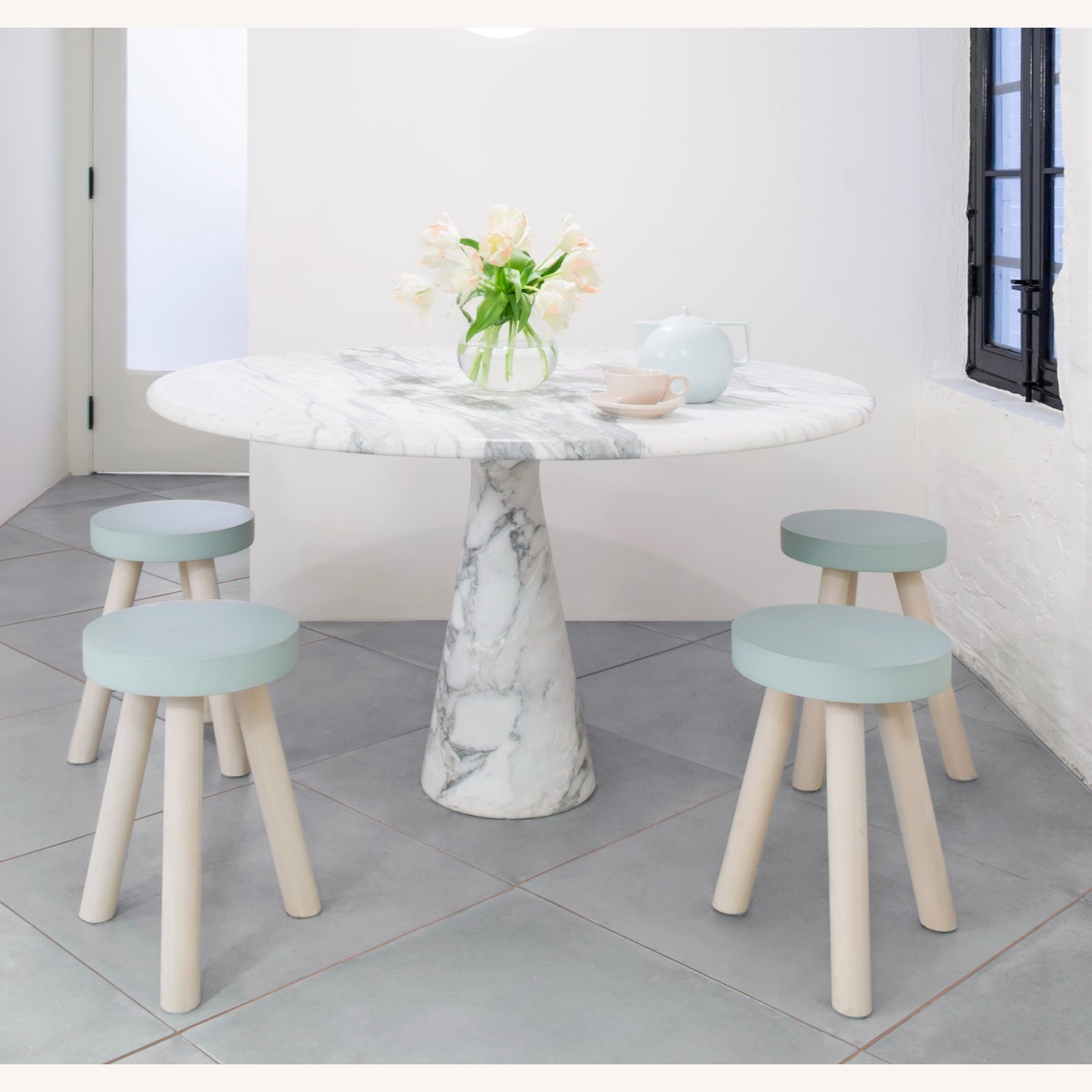 Vintage/Antique Marble Dining Table - image-2