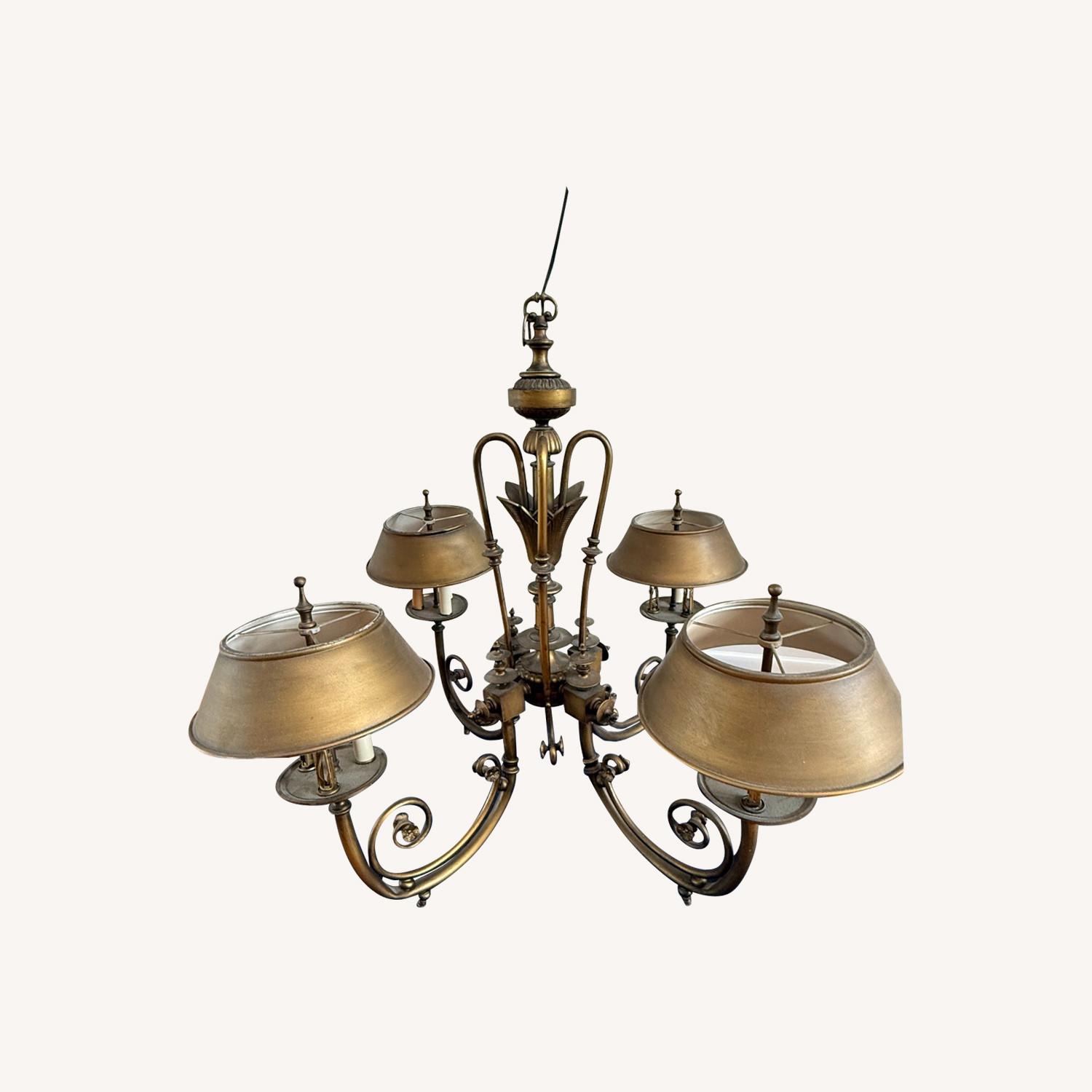 Vintage/Antique Gold Metal Ceiling Lamp - image-5