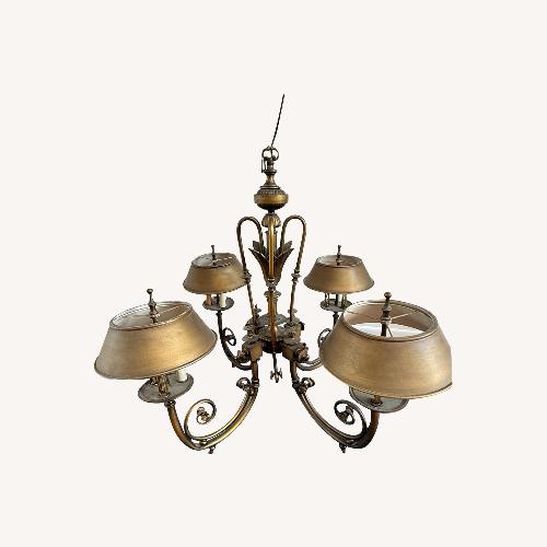 Used Vintage/Antique Gold Metal Ceiling Lamp for sale on AptDeco