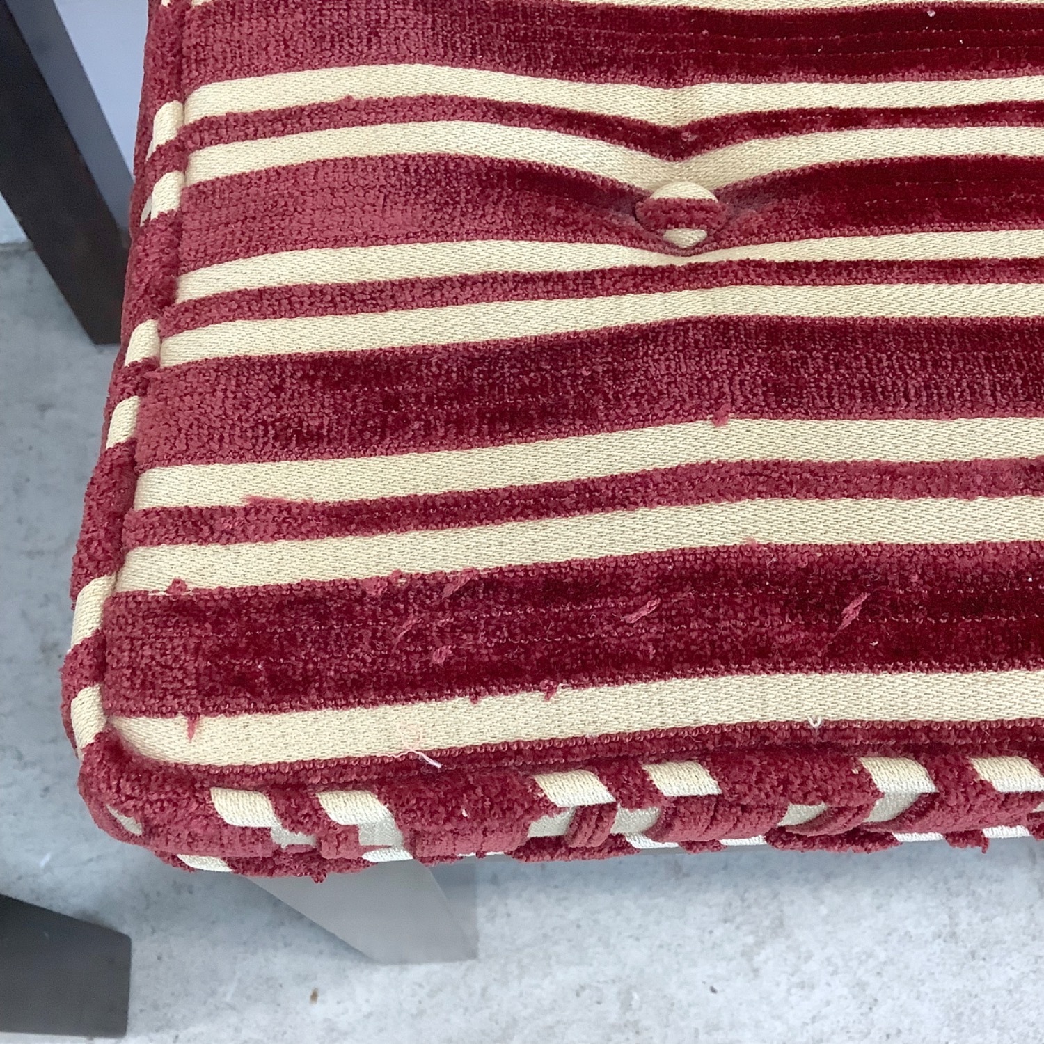 Pair of Mid-Century Modern Tufted Footstools - image-10