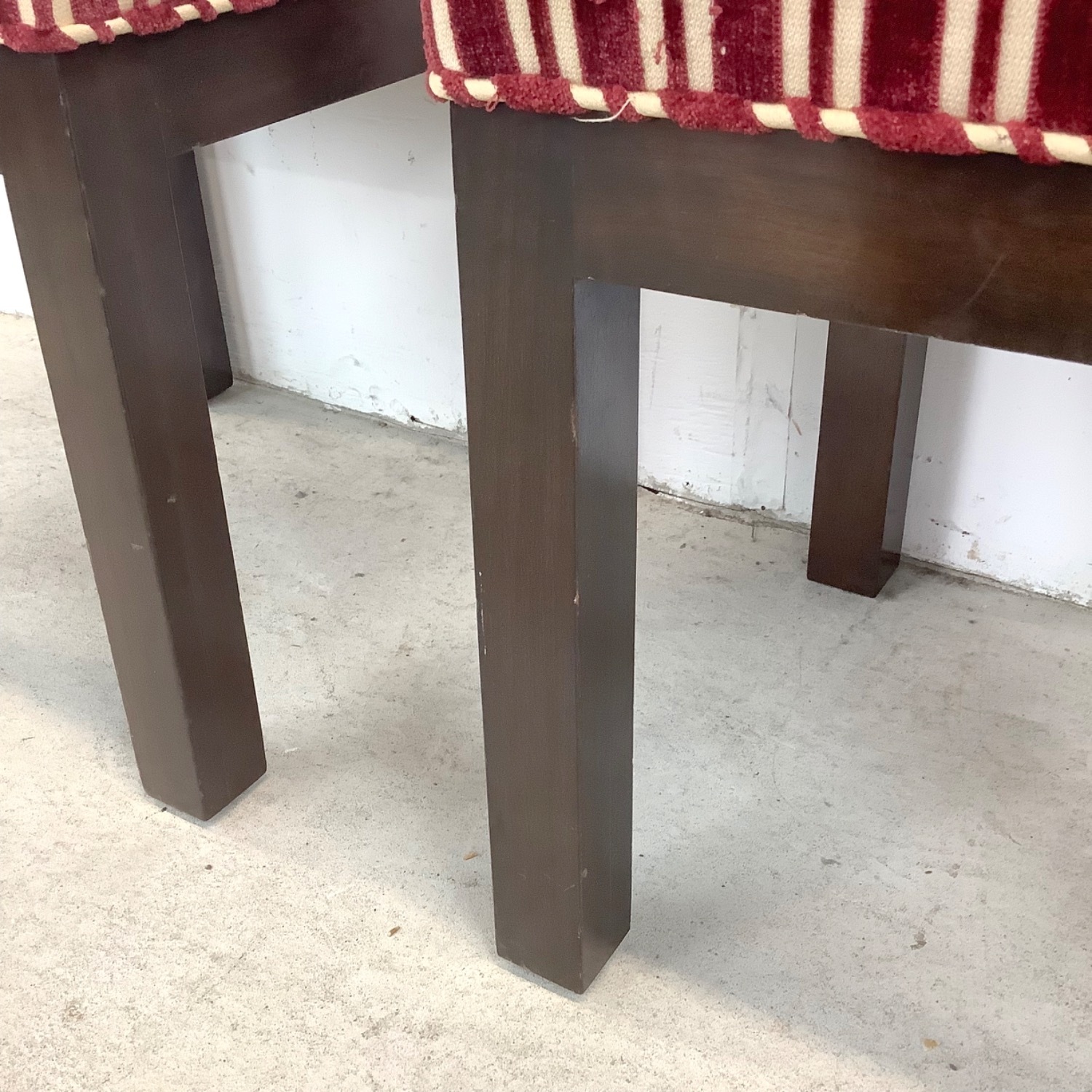 Pair of Mid-Century Modern Tufted Footstools - image-12