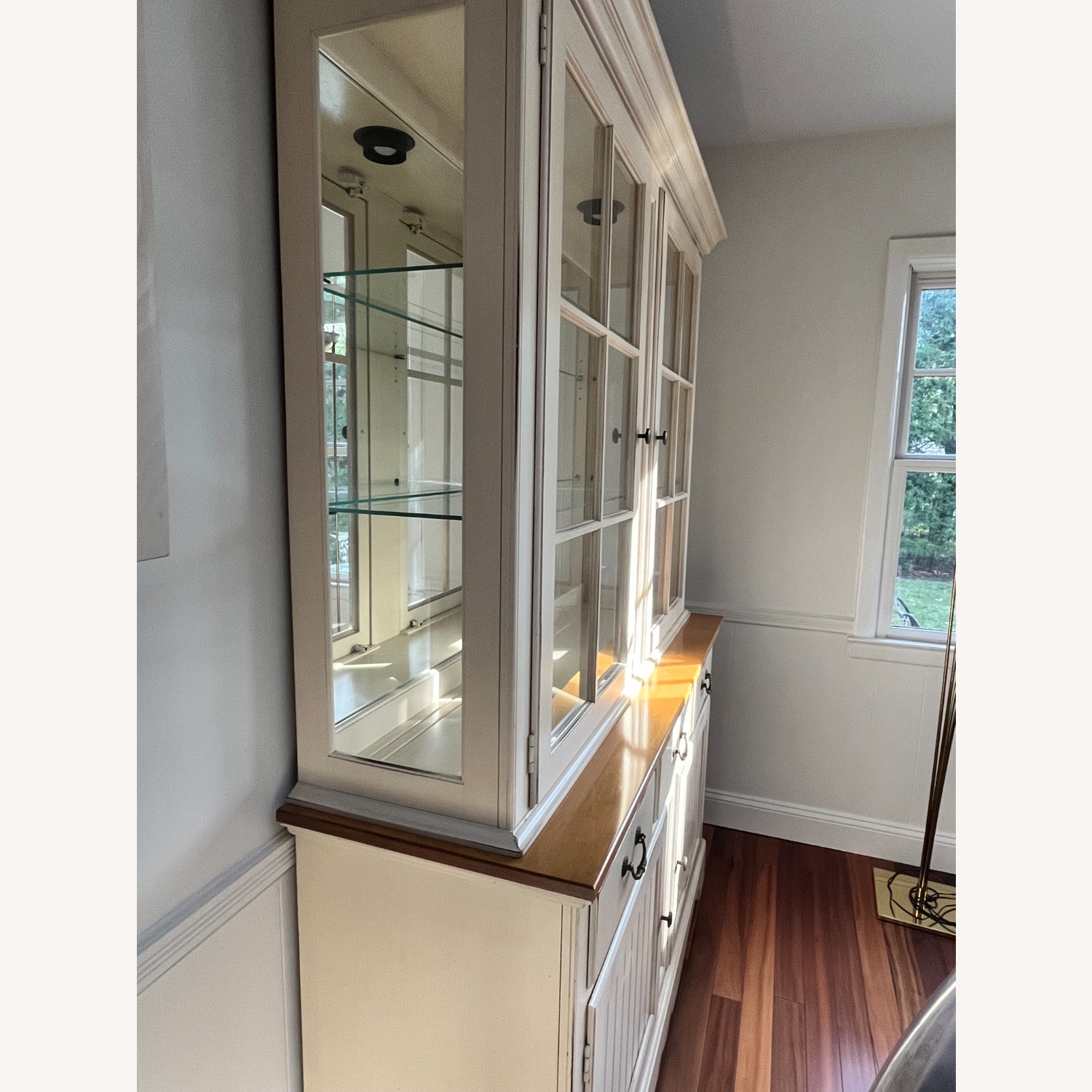 Beige/Natural Slightly Distressed Wood Sideboard  - image-1