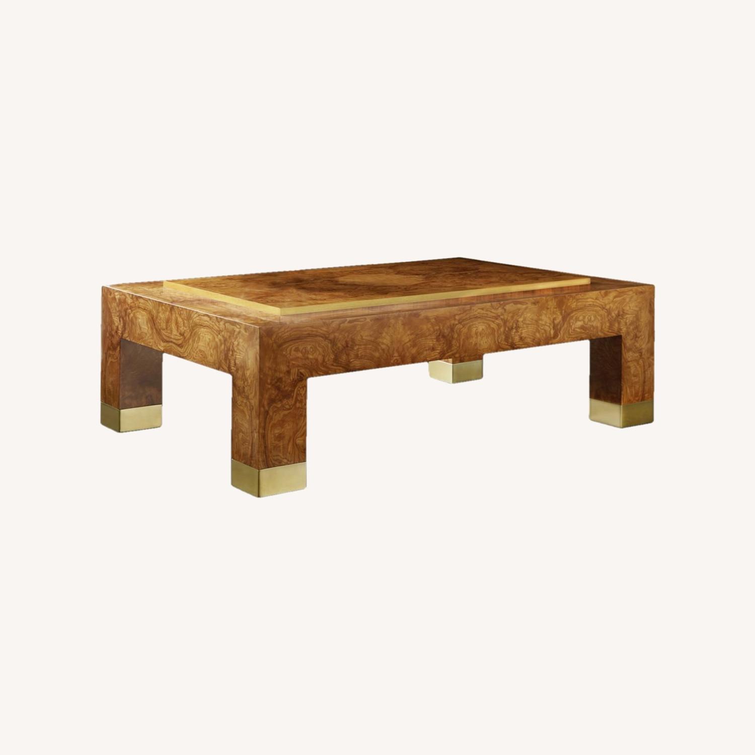 Mecox Modern History Burl Wood Coffee Table - image-0