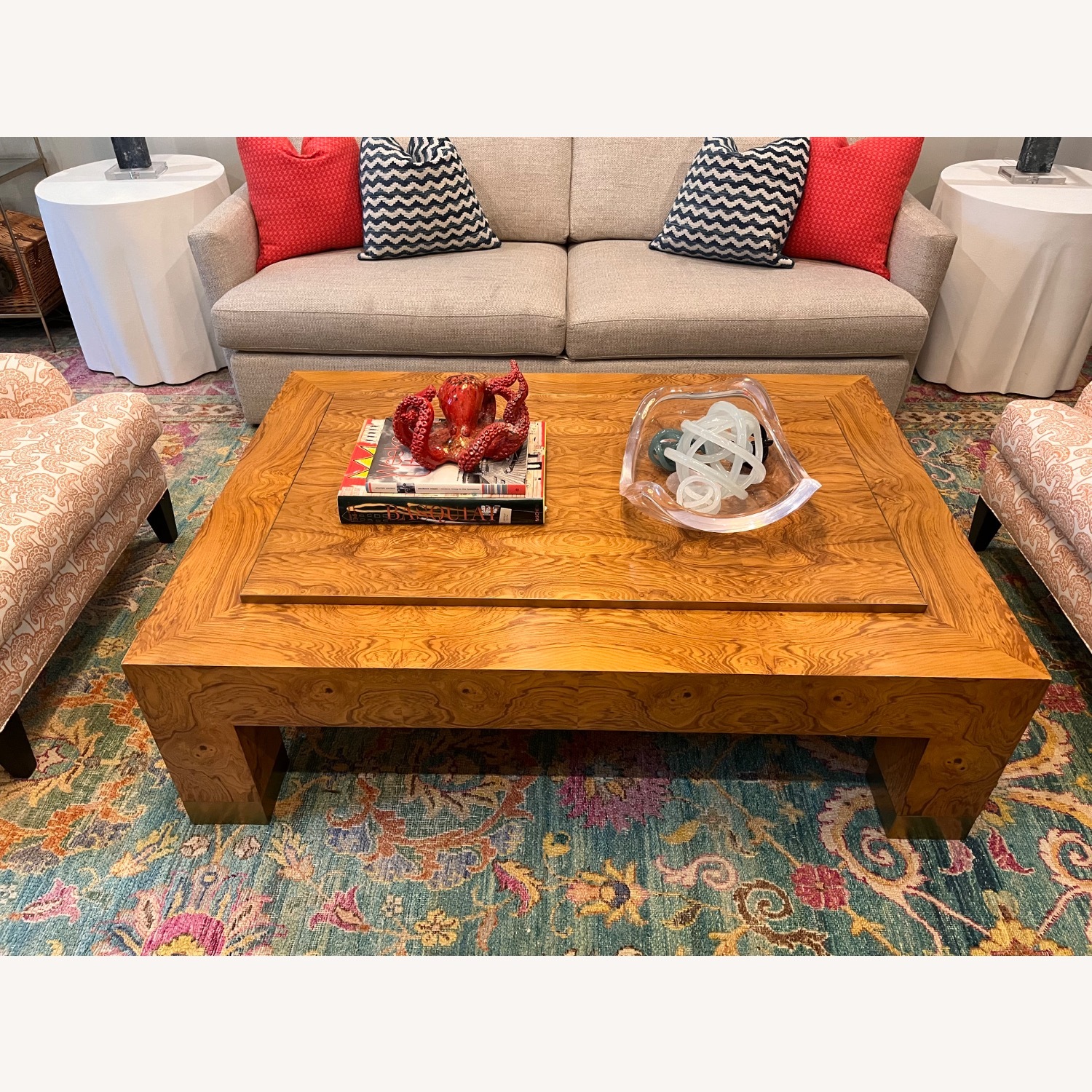 Mecox Modern History Burl Wood Coffee Table - image-3