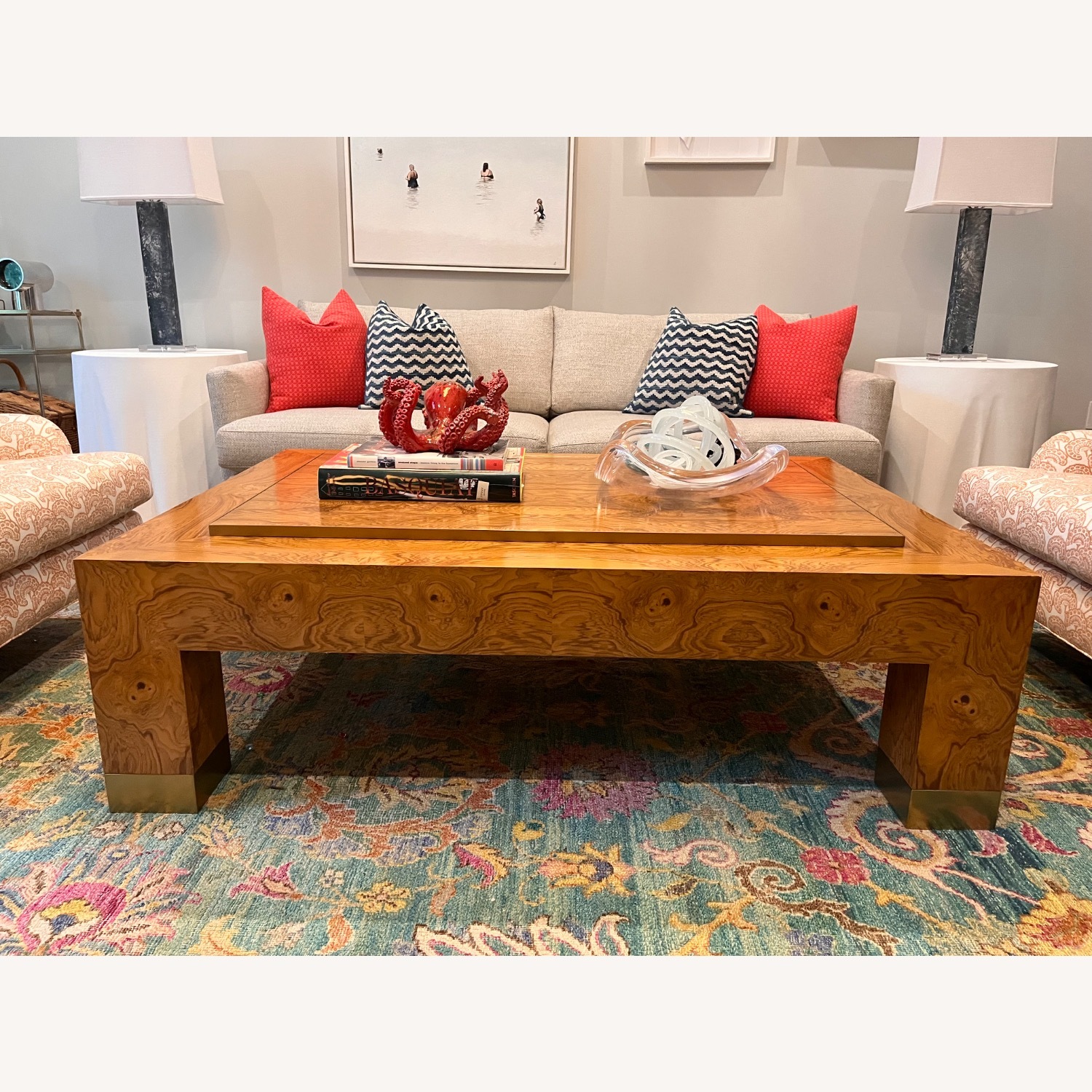 Mecox Modern History Burl Wood Coffee Table - image-2