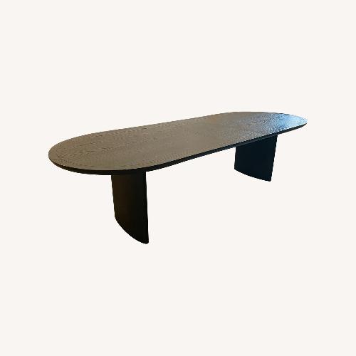 Used Williams Sonoma Black Wood Dining Table for sale on AptDeco