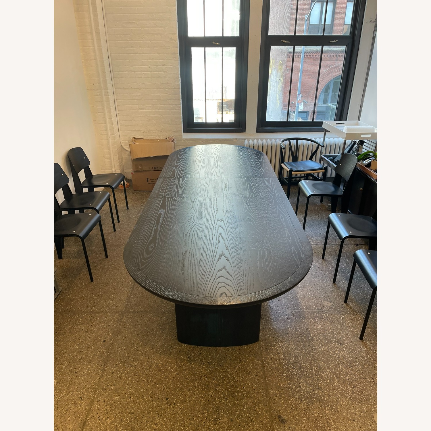 Williams Sonoma Black Wood Dining Table - image-2