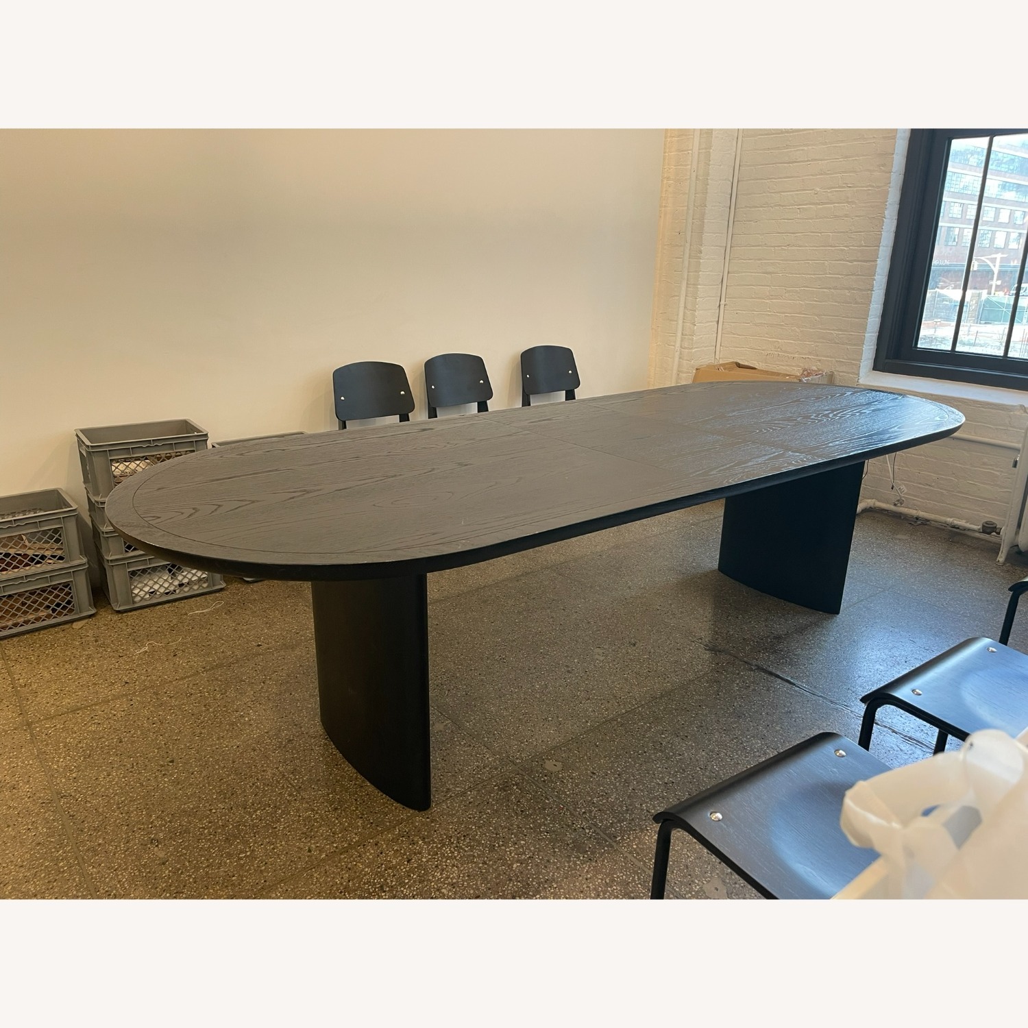 Williams Sonoma Black Wood Dining Table - image-1