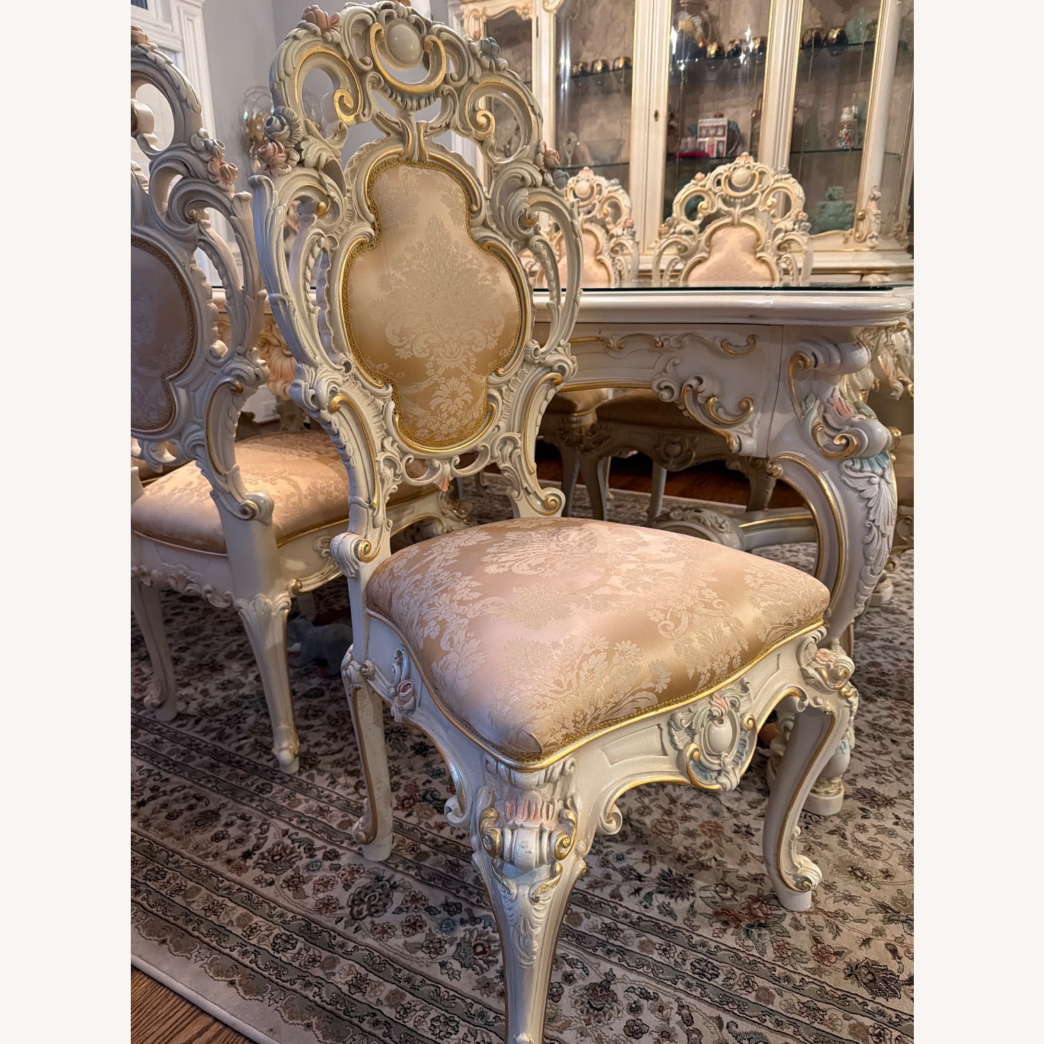 Vintage Silik Rococo Italian Formal Dining Table - AptDeco