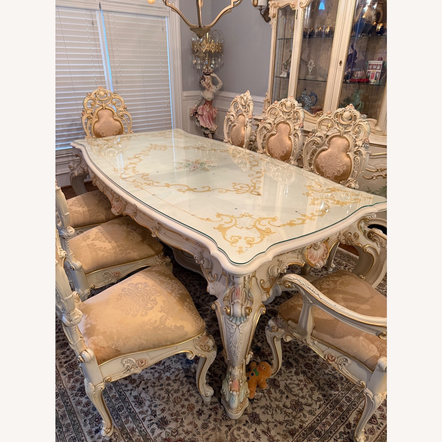 Vintage Silik Rococo Italian Formal Dining Table - AptDeco