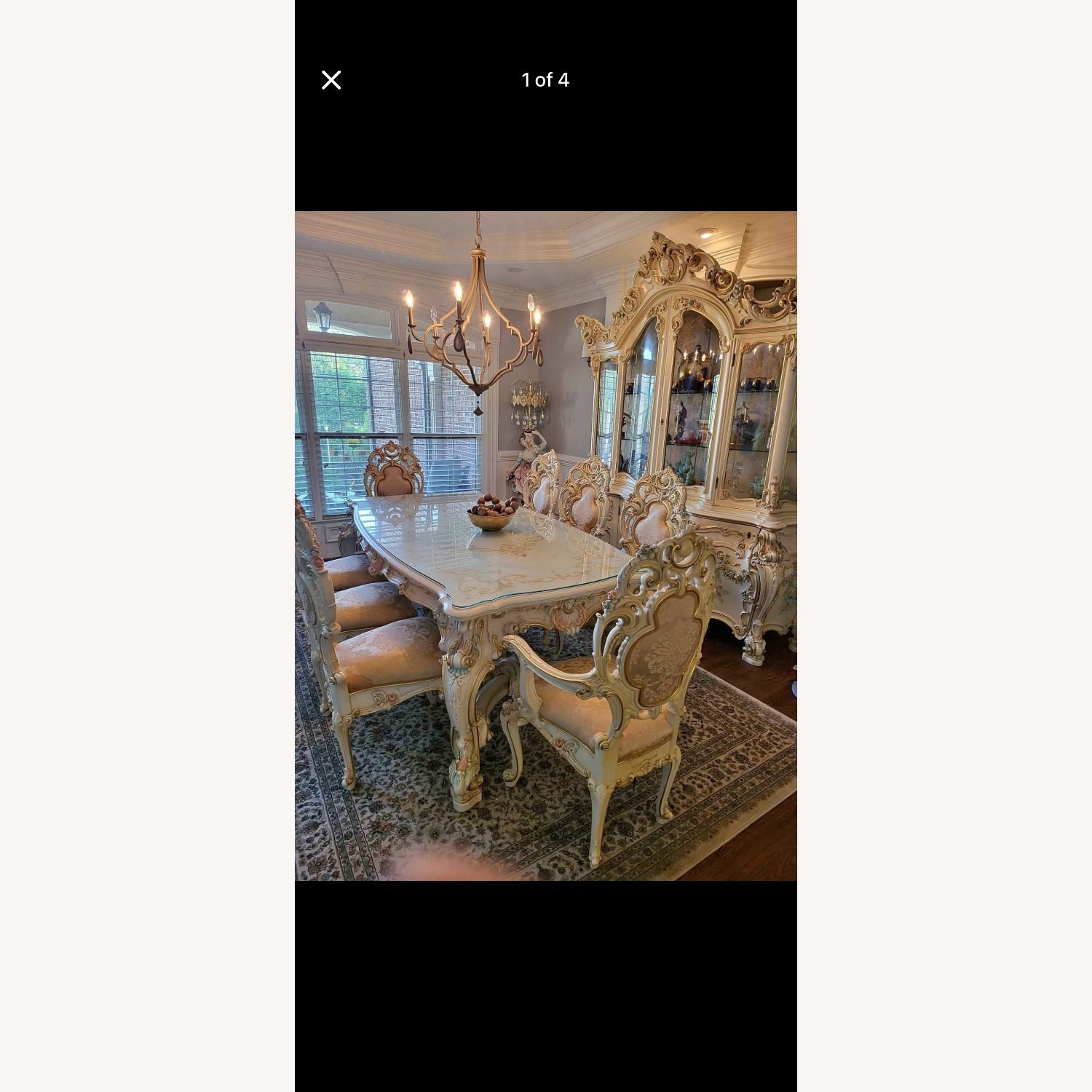 Vintage Silik Rococo Italian Formal Dining Table - AptDeco