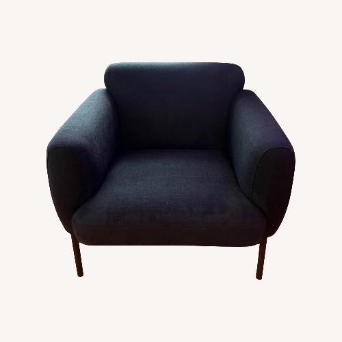 Used Blu Dot Blue Fabric Accent Chair for sale on AptDeco