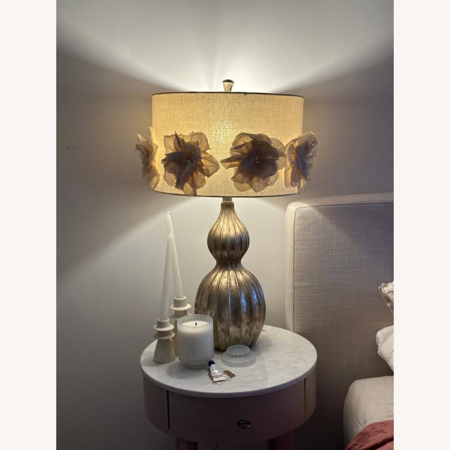 Set (2) of Vintage Floral Lamps - image-3