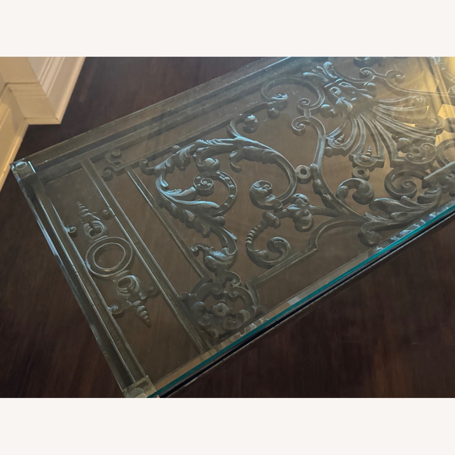 Taylor Custom Made Metal Coffee Table with Glass Top - image-2