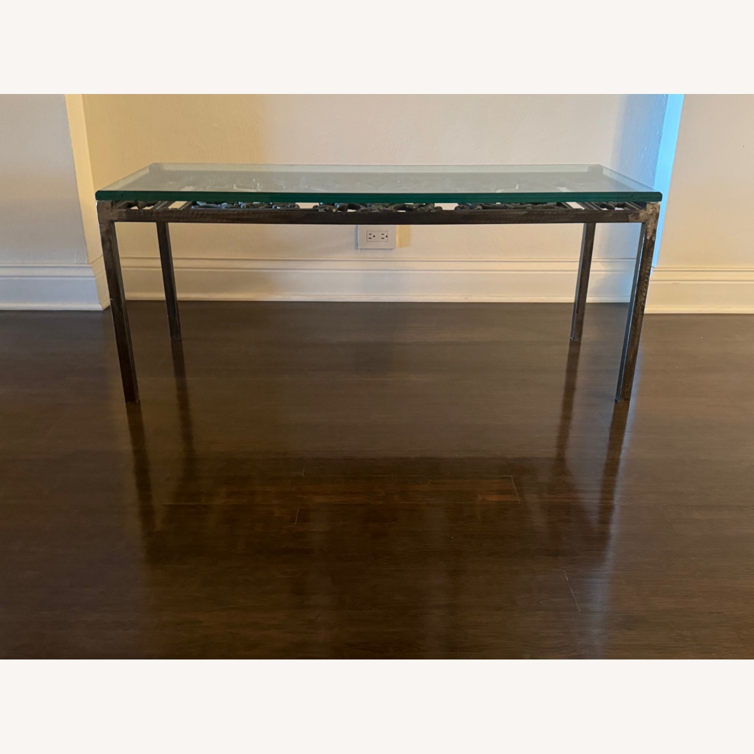 Taylor Custom Made Metal Coffee Table with Glass Top - image-3