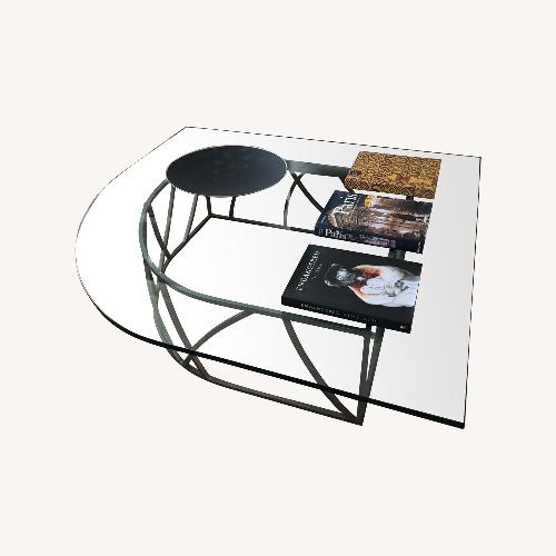 Used Taylor Made Custom Designed Metal Coffee Table with Arc for sale on AptDeco