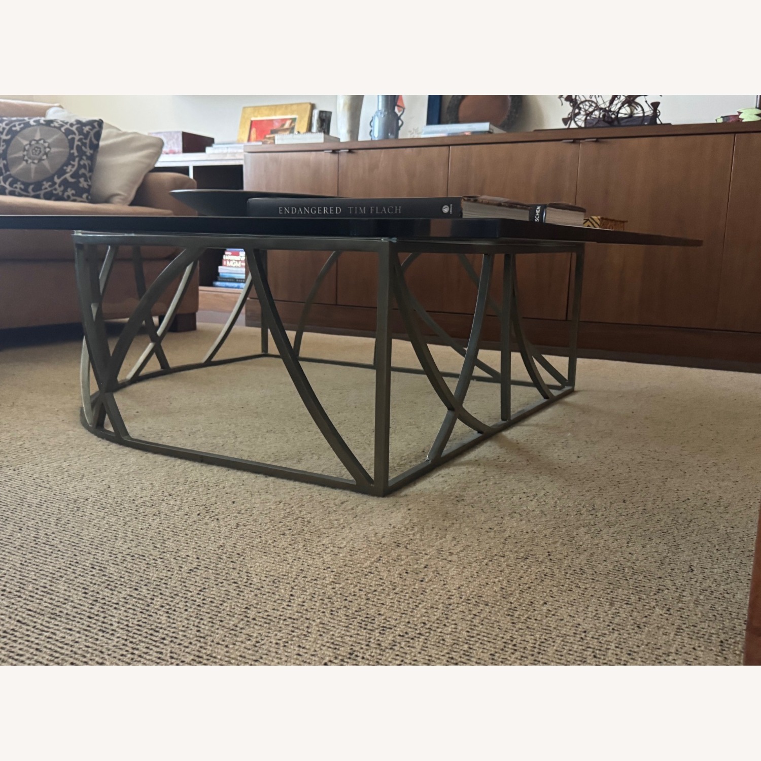 Taylor Made Custom Designed Metal Coffee Table with Arc - image-4
