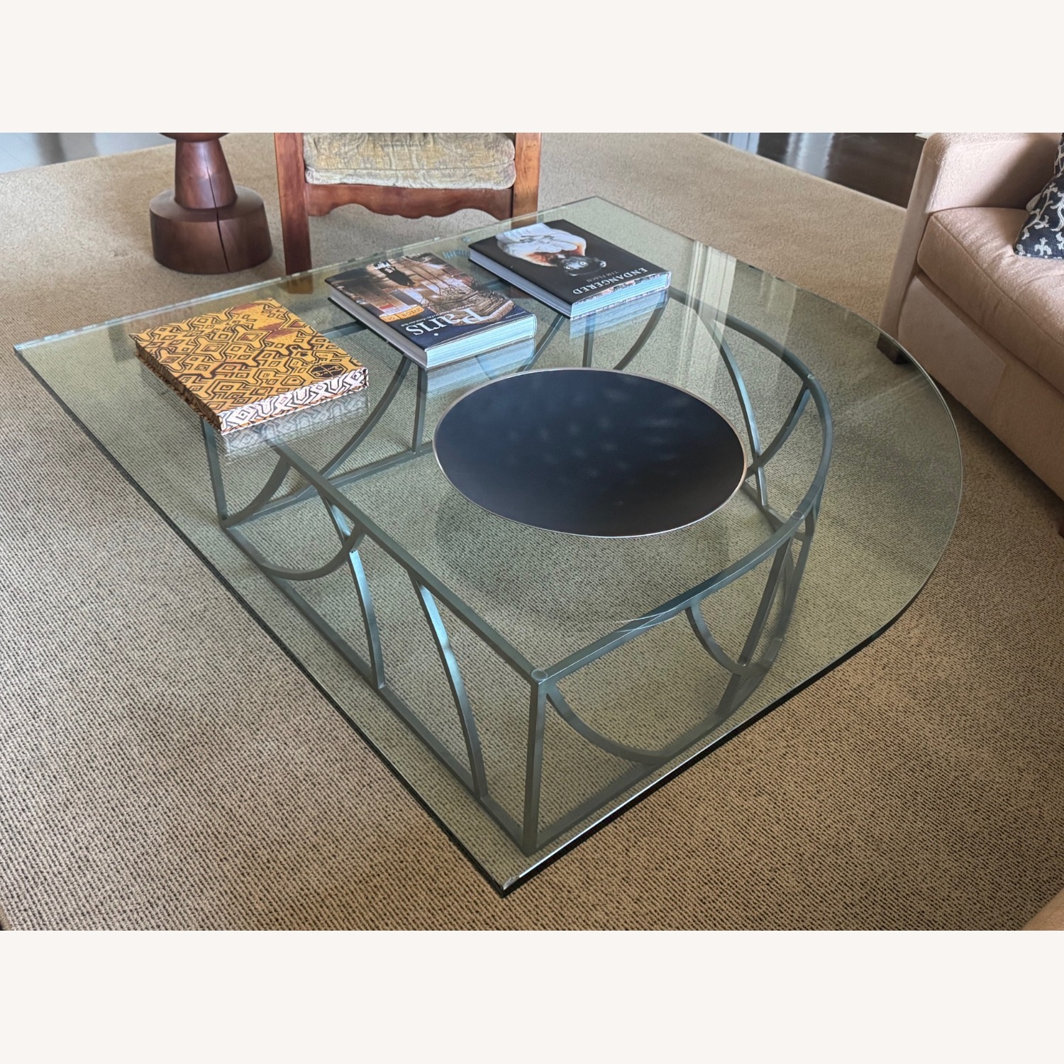 Taylor Made Custom Designed Metal Coffee Table with Arc - image-2