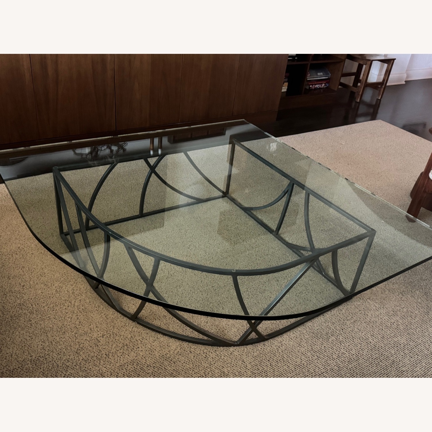 Taylor Made Custom Designed Metal Coffee Table with Arc - image-3