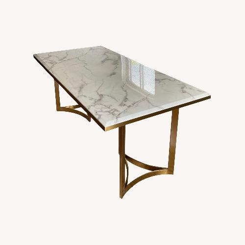 Used Amazon Marble Dining Table for sale on AptDeco