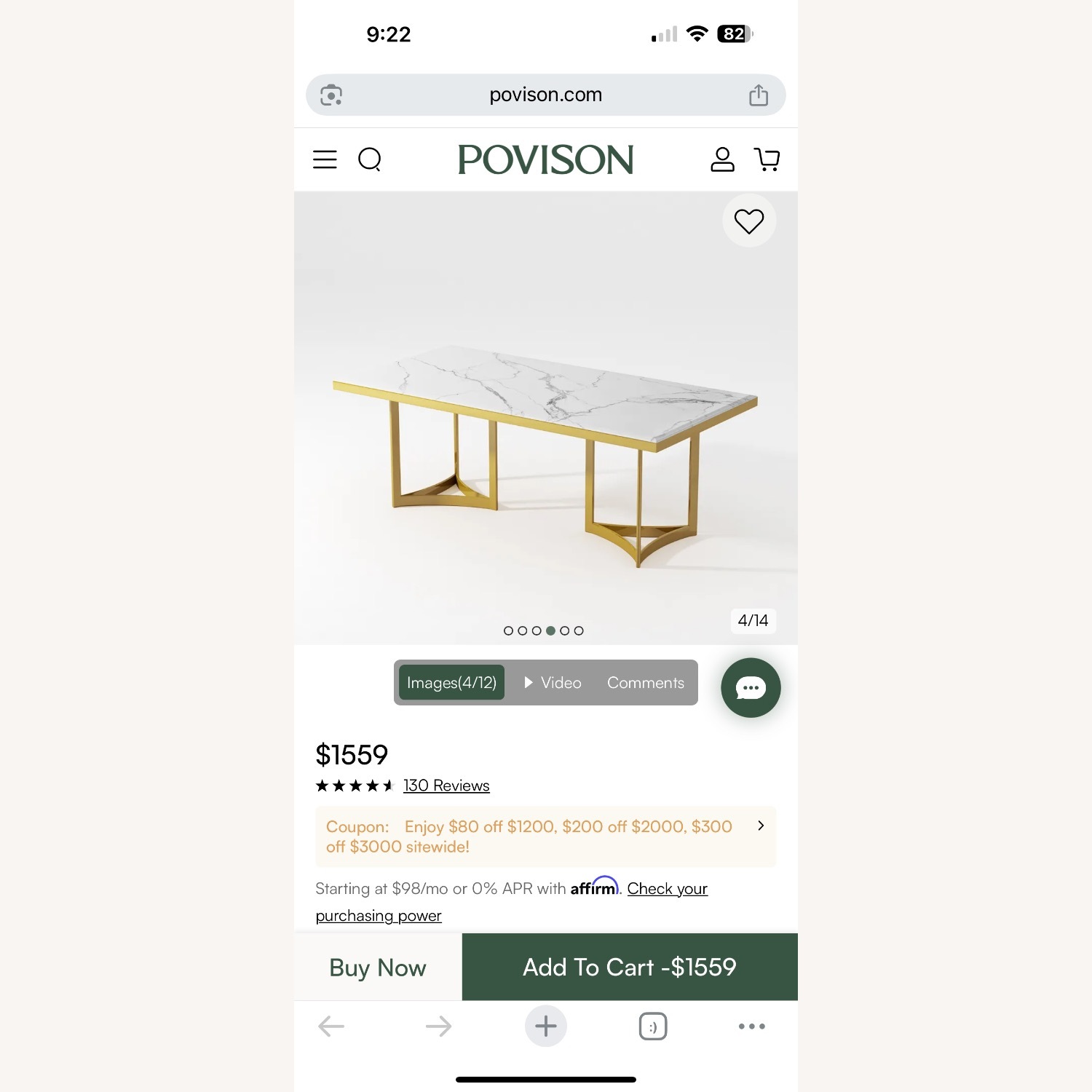 Amazon Marble Dining Table - image-2