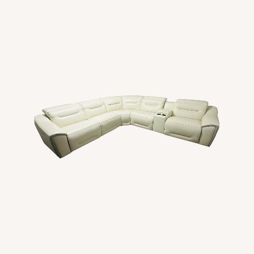 Used White 6-Piece Power Reclining Sectional for sale on AptDeco