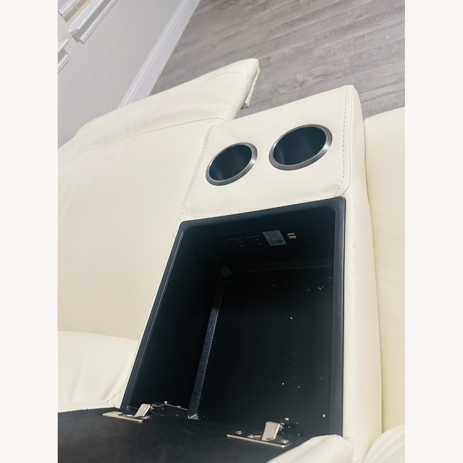 White 6-Piece Power Reclining Sectional - image-6