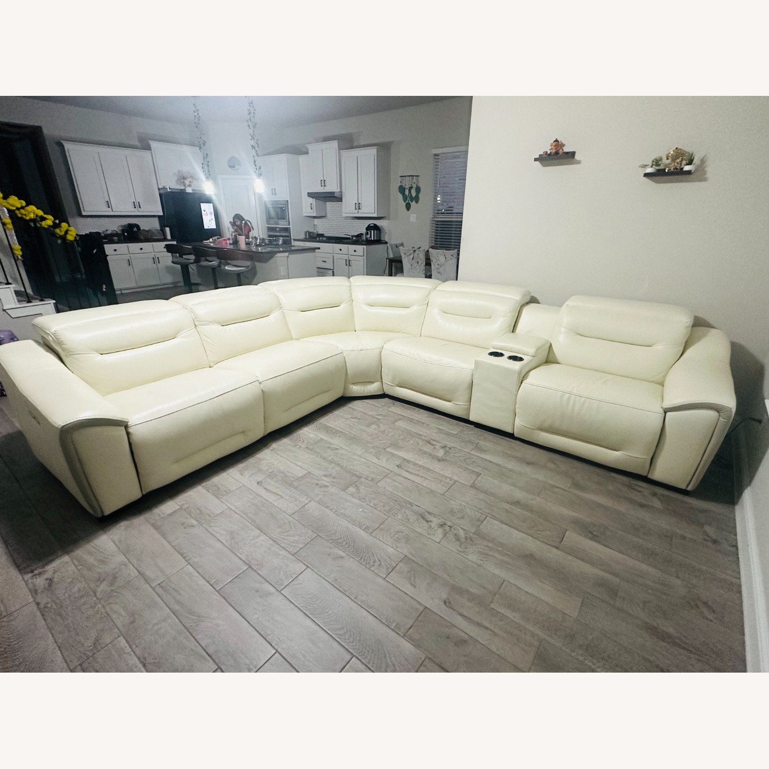 White 6-Piece Power Reclining Sectional - image-1