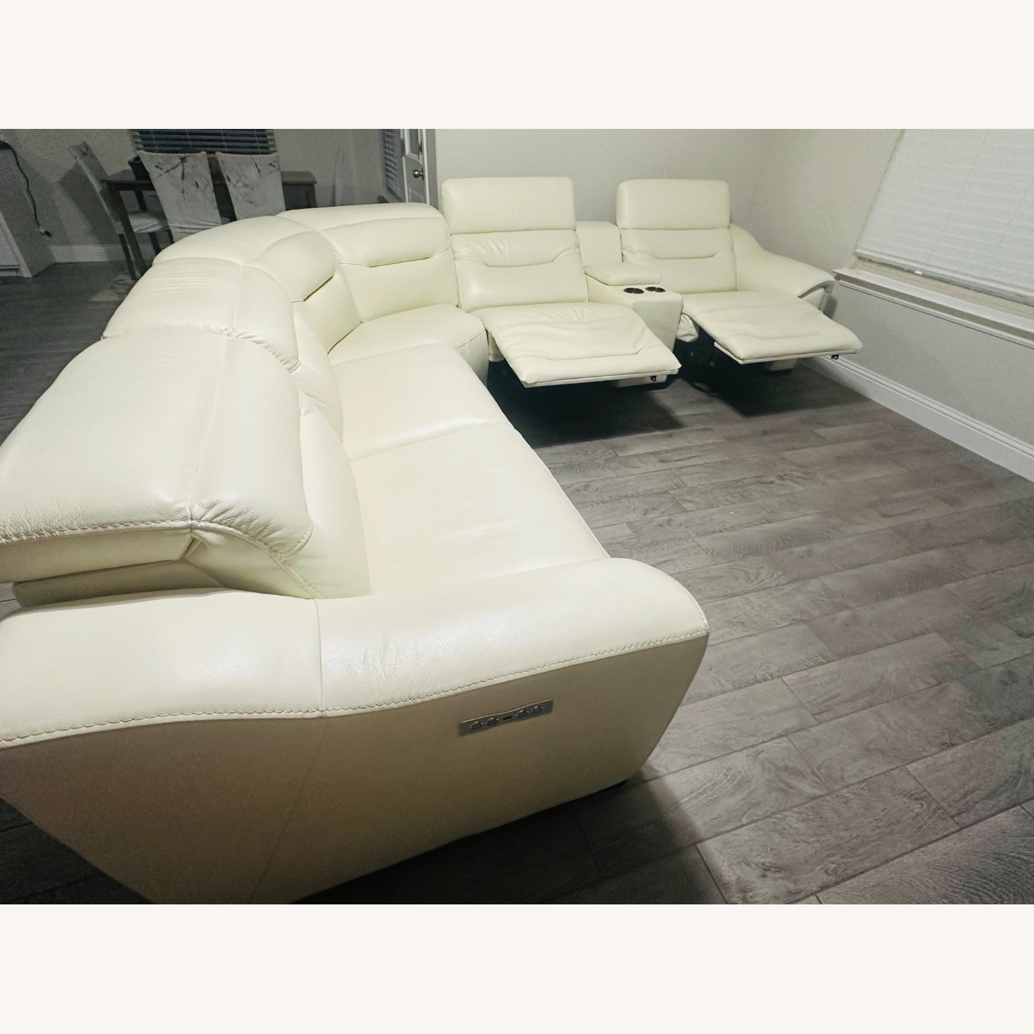 White 6-Piece Power Reclining Sectional - image-2