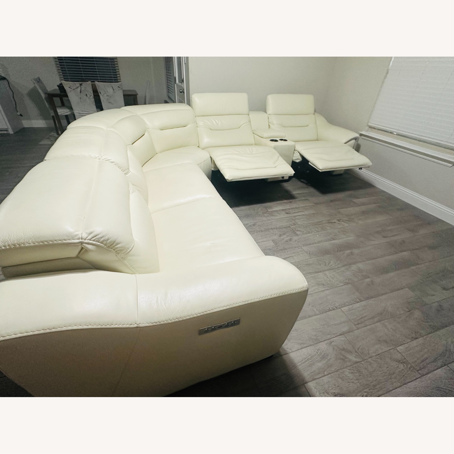 White 6-Piece Power Reclining Sectional - image-3