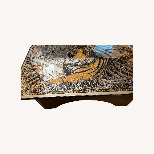 Used Raymour & Flanigan Black & Silver Coffee Table for sale on AptDeco