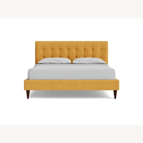 Used Joybird Elliot Bed Yellow Fabric Queen Bed for sale on AptDeco