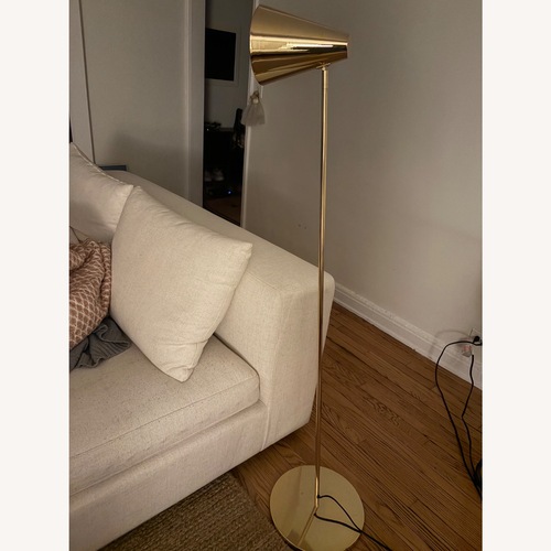 Used CB2 Gold Brass Floor Lamp for sale on AptDeco