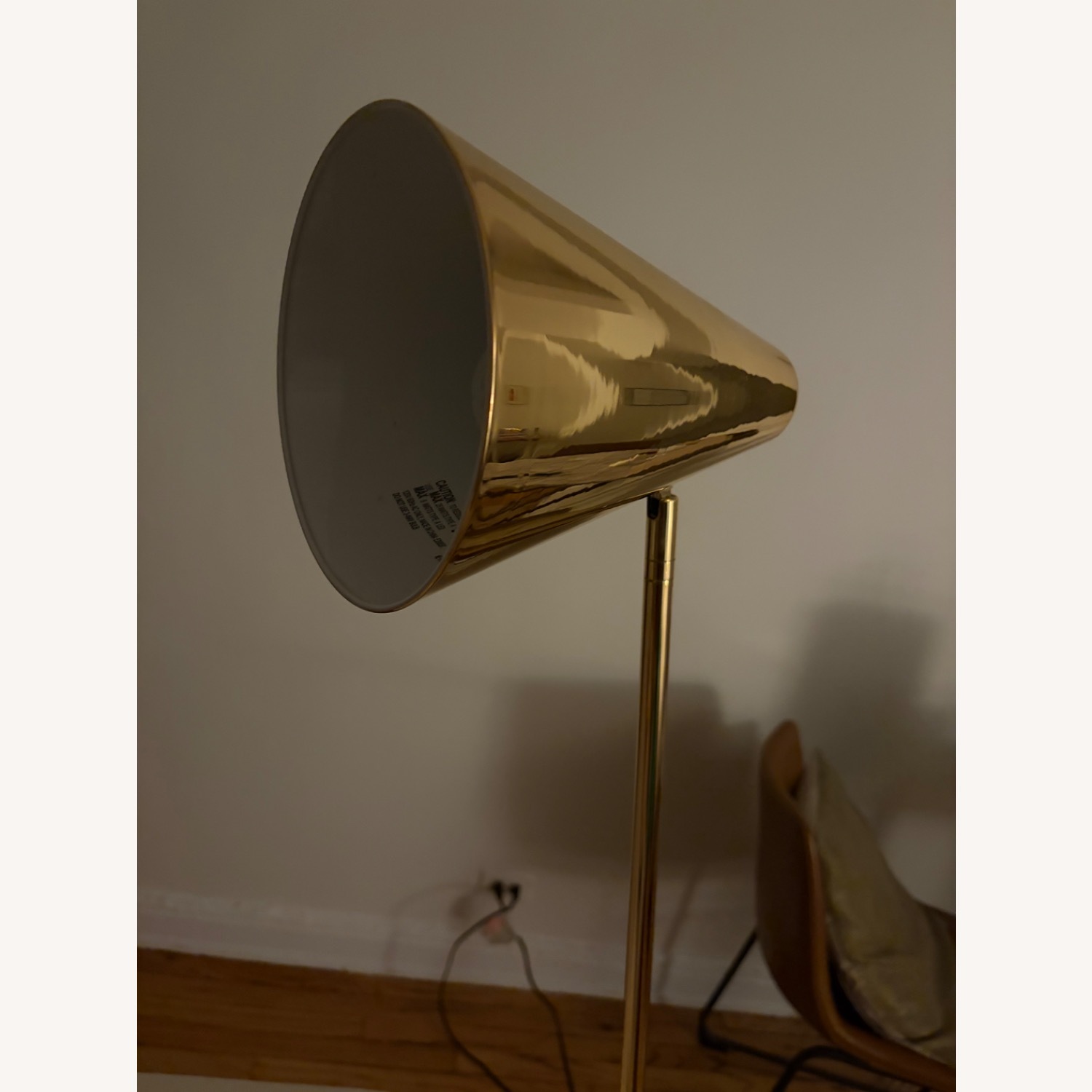 CB2 Gold Brass Floor Lamp - image-3