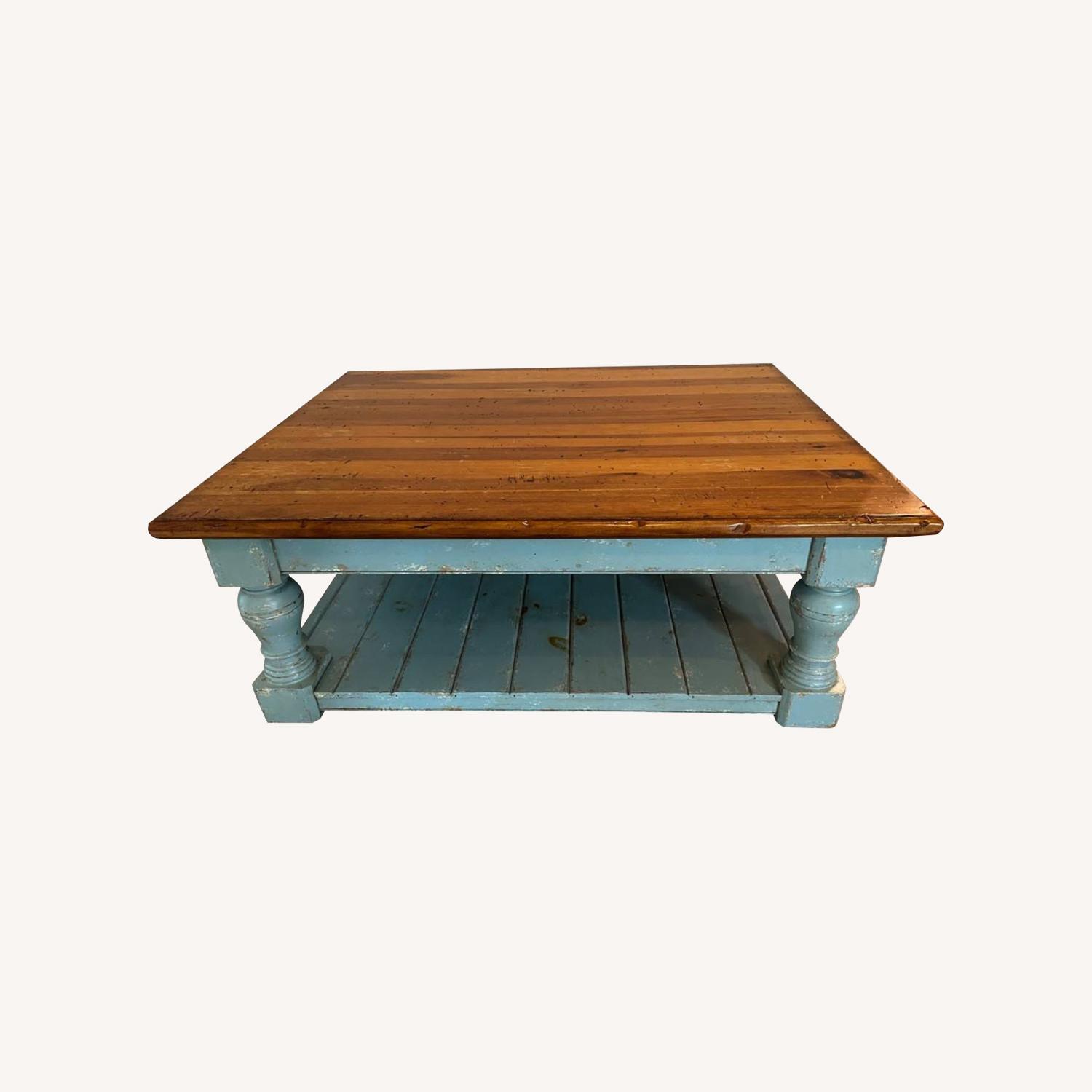 Eddy West Rustic Farmhouse Coffee Table Distressed - image-0