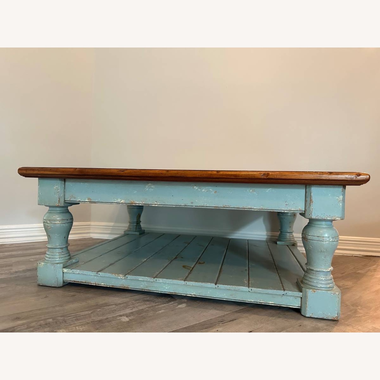 Eddy West Rustic Farmhouse Coffee Table Distressed - image-2