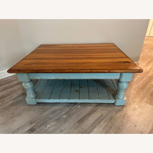 Used Eddy West Rustic Farmhouse Coffee Table Distressed for sale on AptDeco