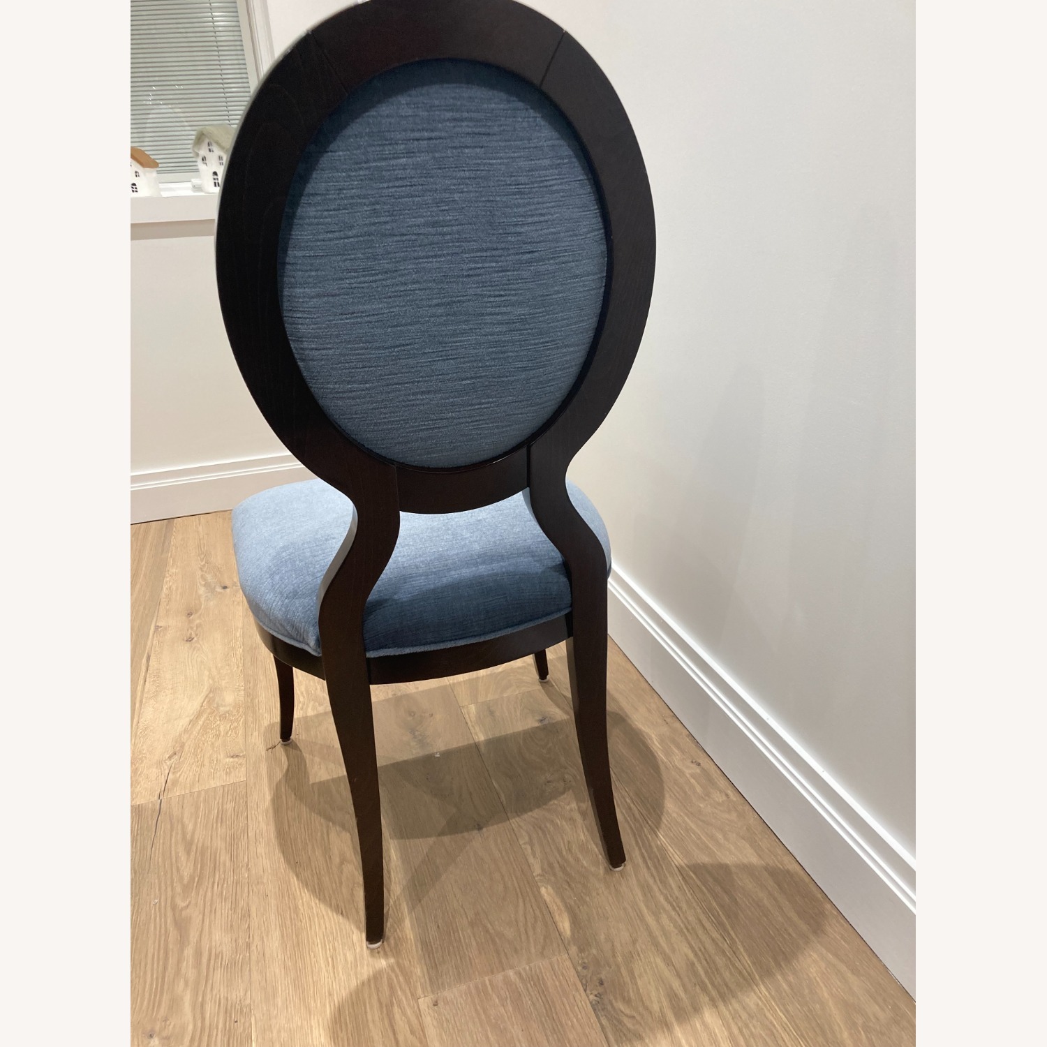 Light Blue Fabric Chairs - image-3