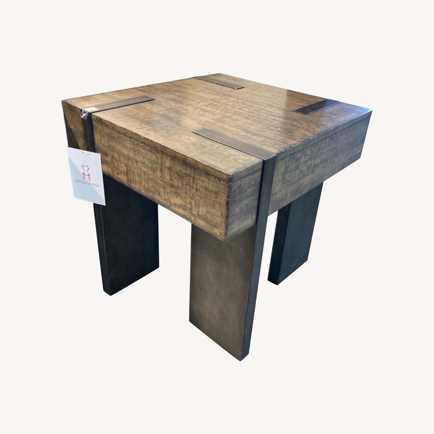 Rustic Modern Kraus Side Table Brown  - image-0