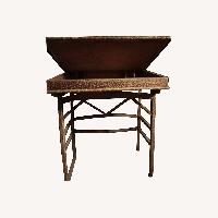 Handmade Dark Brown Wood Desk