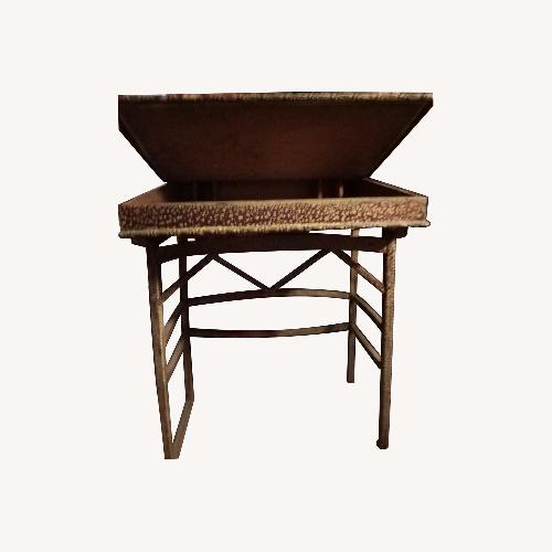 Used Handmade Dark Brown Wood Desk for sale on AptDeco