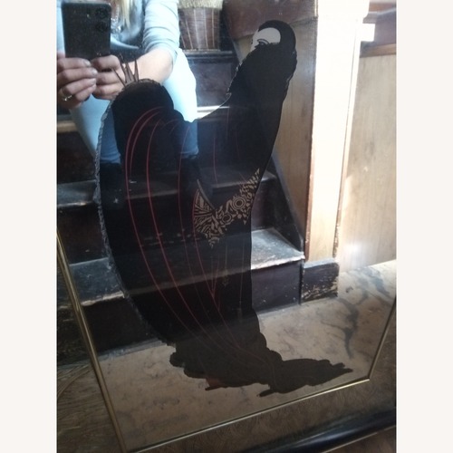 Used Art Deco Mirror Art Gold Glass Wall Art for sale on AptDeco