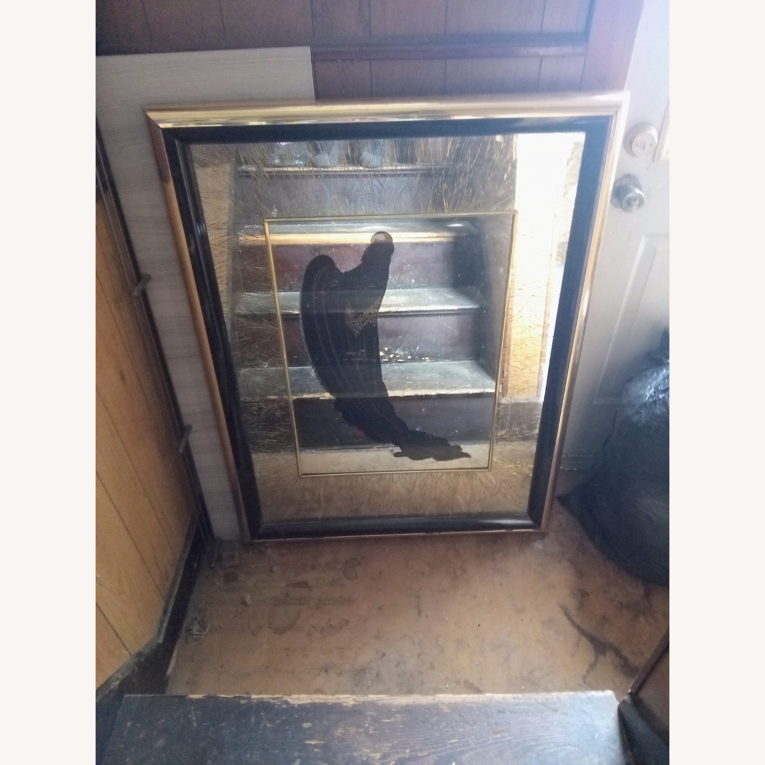 Art Deco Mirror Art Gold Glass Wall Art - image-2