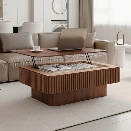 Used Fluted Lift-Top Coffee Table  for sale on AptDeco