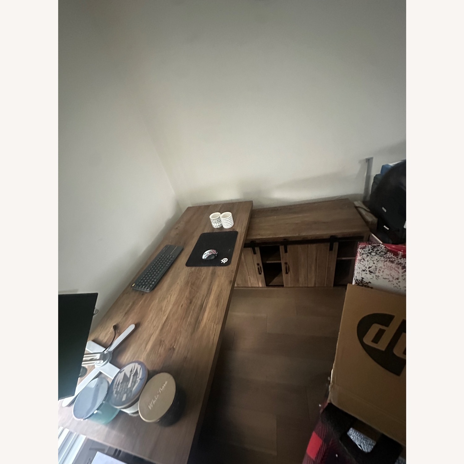 Wayfair Gracie Oaks Dark Brown Wood Desk - image-2