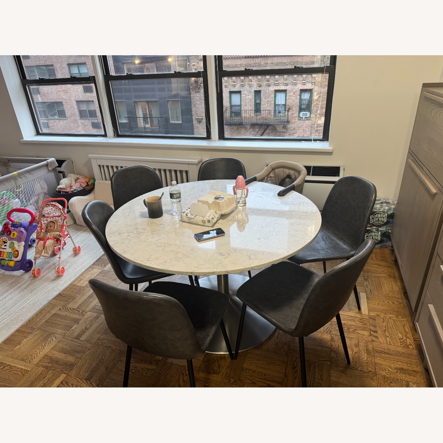 Room & Board Aria White Marble Dining Table - image-2