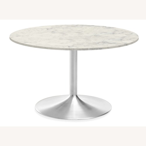 Used Room & Board Aria White Marble Dining Table for sale on AptDeco