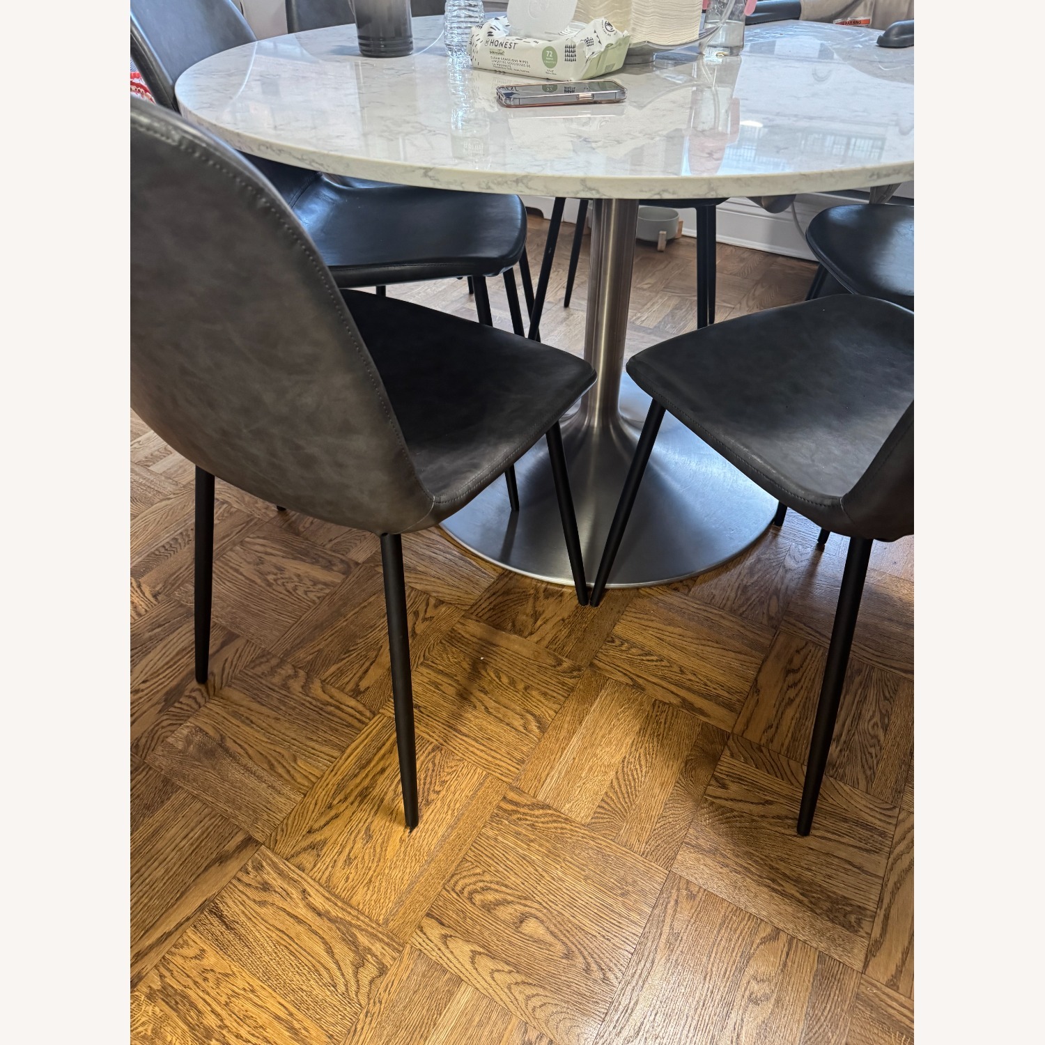 Room & Board Aria White Marble Dining Table - image-3