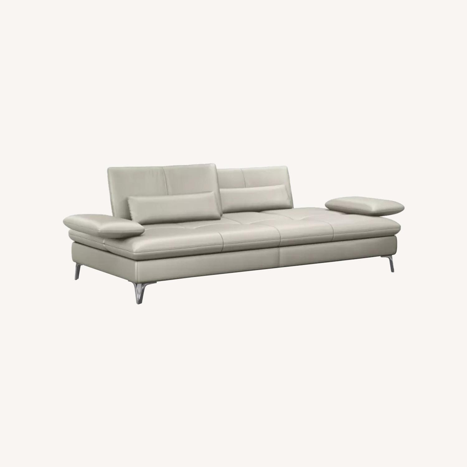 Roche Bobois Scenario 2 Light Gray Leather 2 Piece Sectional - image-0