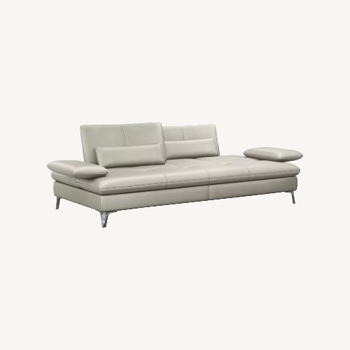 Used Roche Bobois Scenario 2 Light Gray Leather 2 Piece Sectional for sale on AptDeco